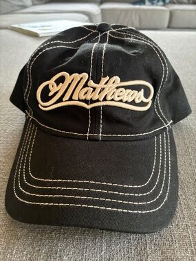Matthews Embroidered Black Baseball Cap